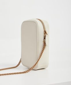 Donna PINKO Borsa | Borsa Bianco Seta-Antique Gold