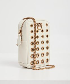 Donna PINKO Borsa | Borsa Bianco Seta-Antique Gold